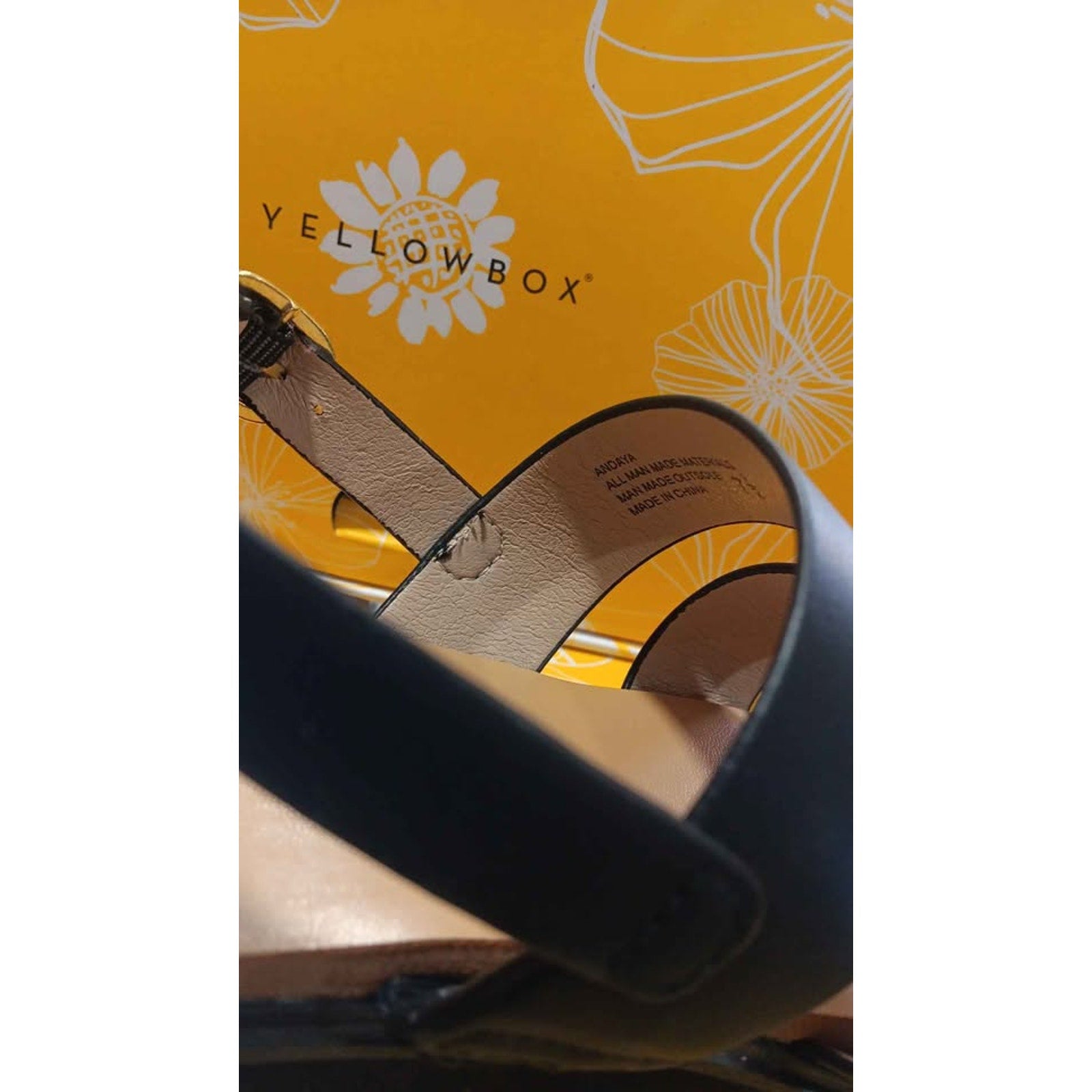 New Yellowbox Andaya Black Sandals Sizes 7.5