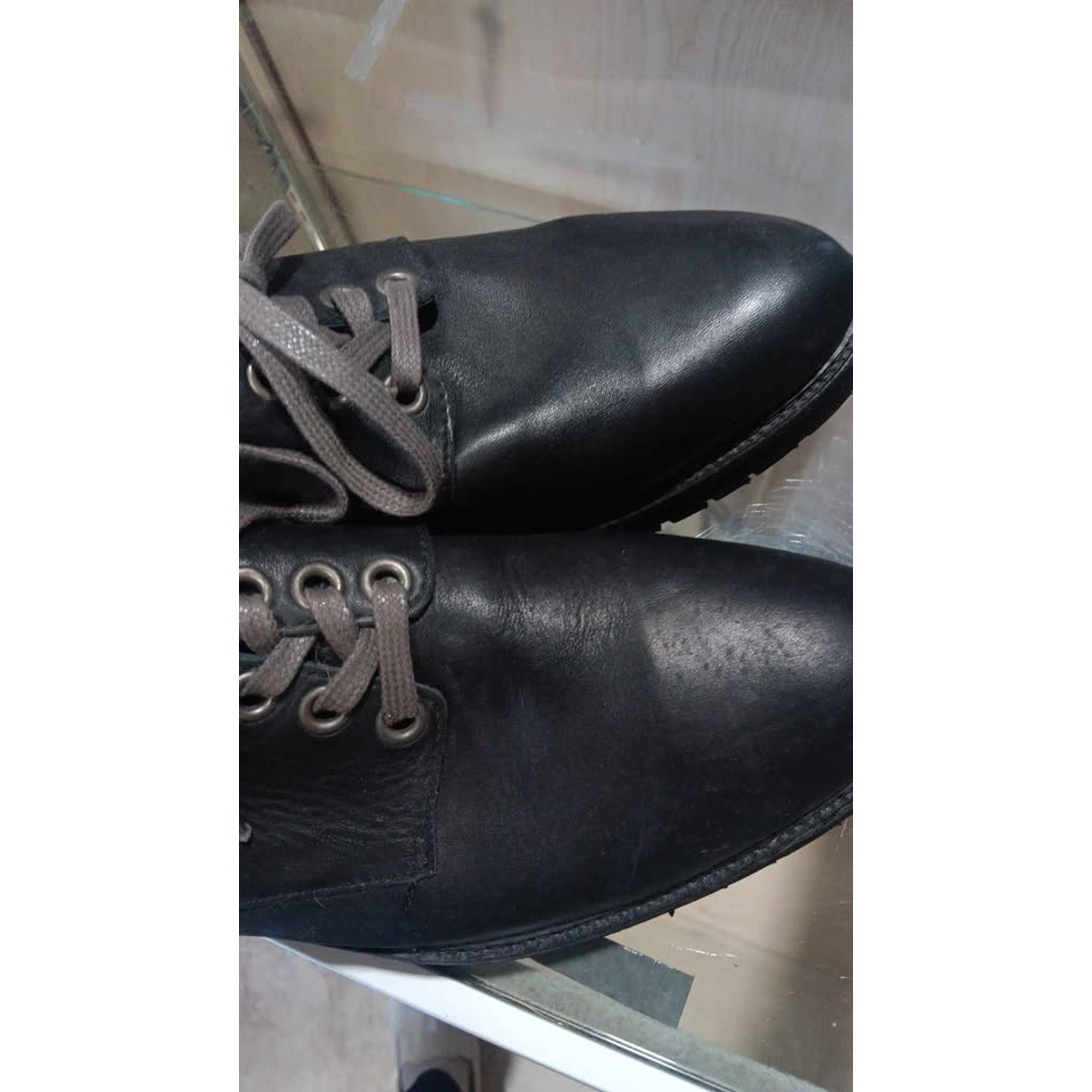 Men's All Saints Black Leather Dress Shoe Size 45