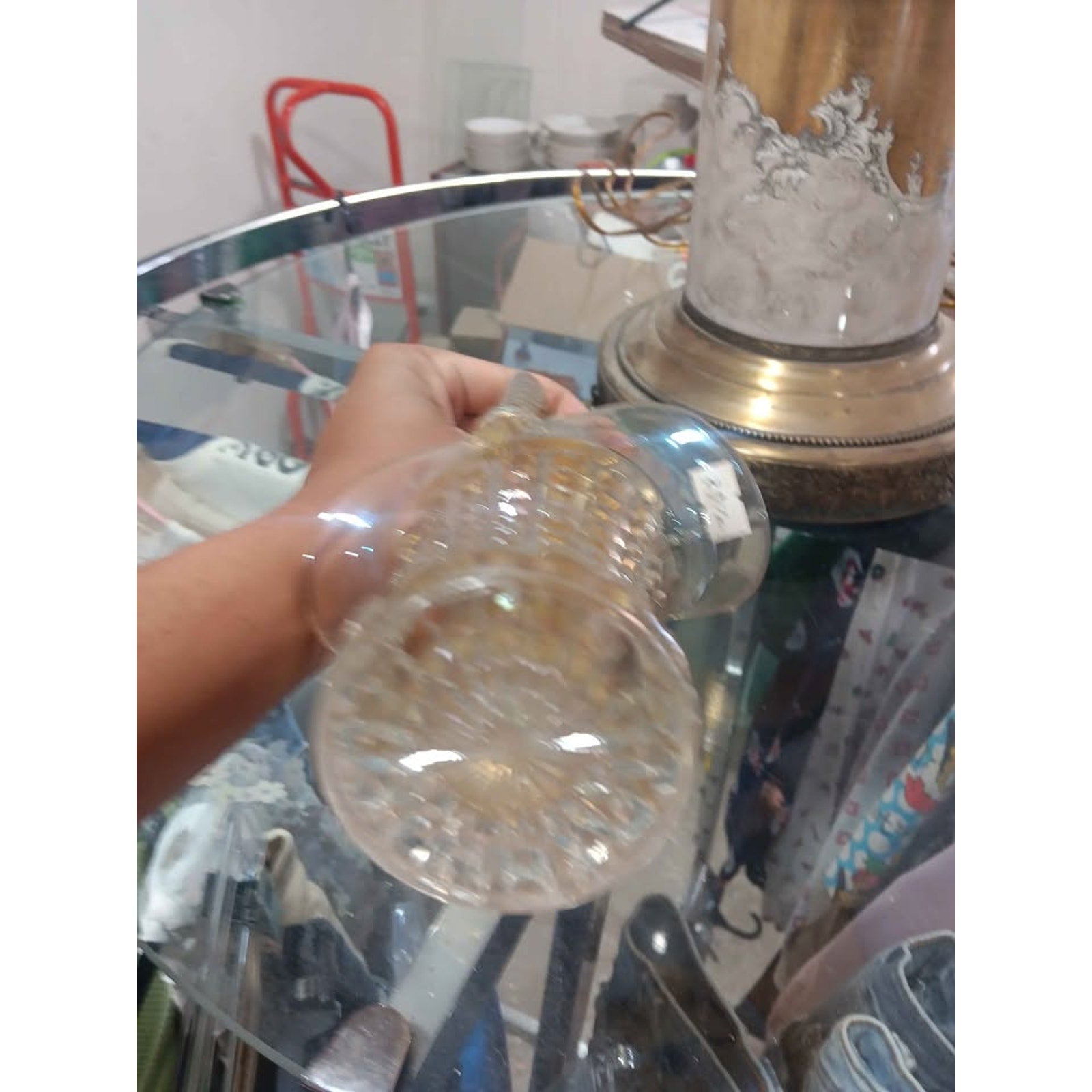 Vintage Crystal Carnival Glass