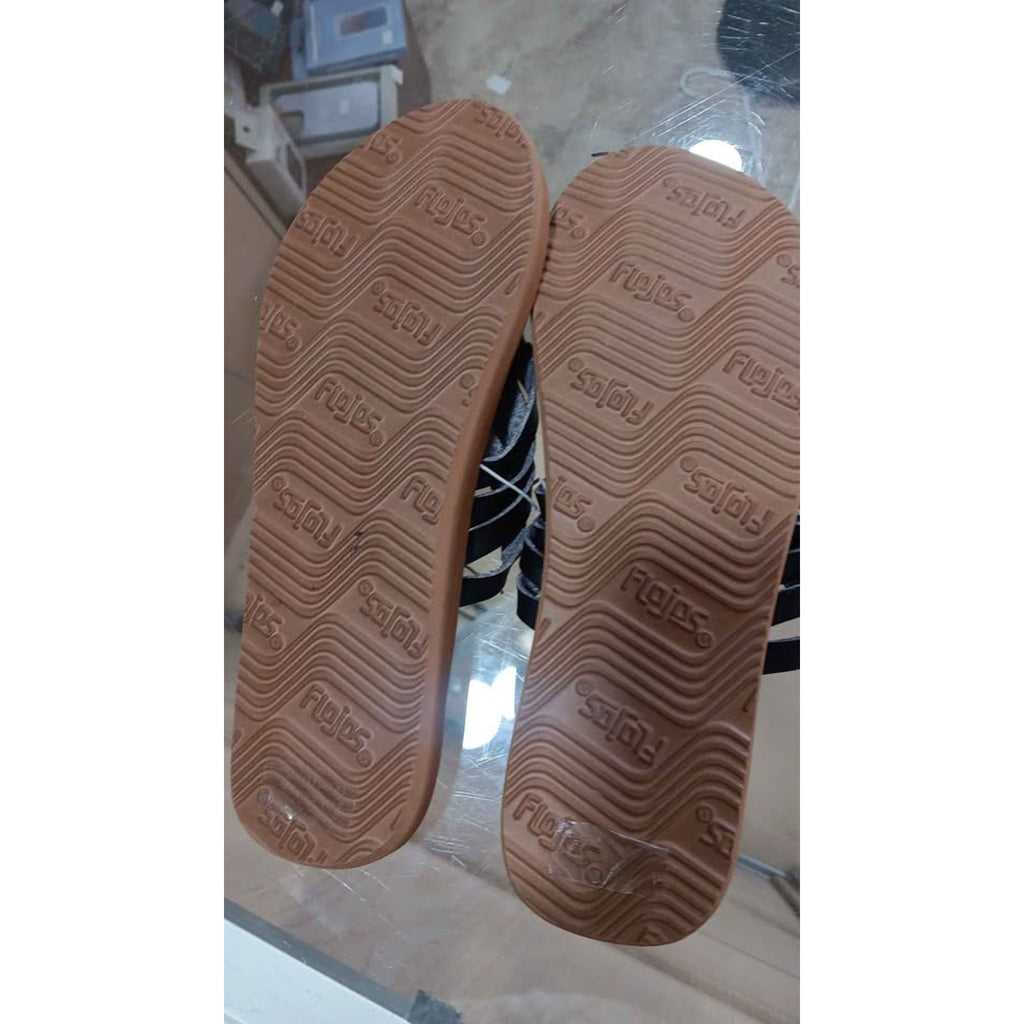 Flojos Womens Sandals Black and Tan Size 5