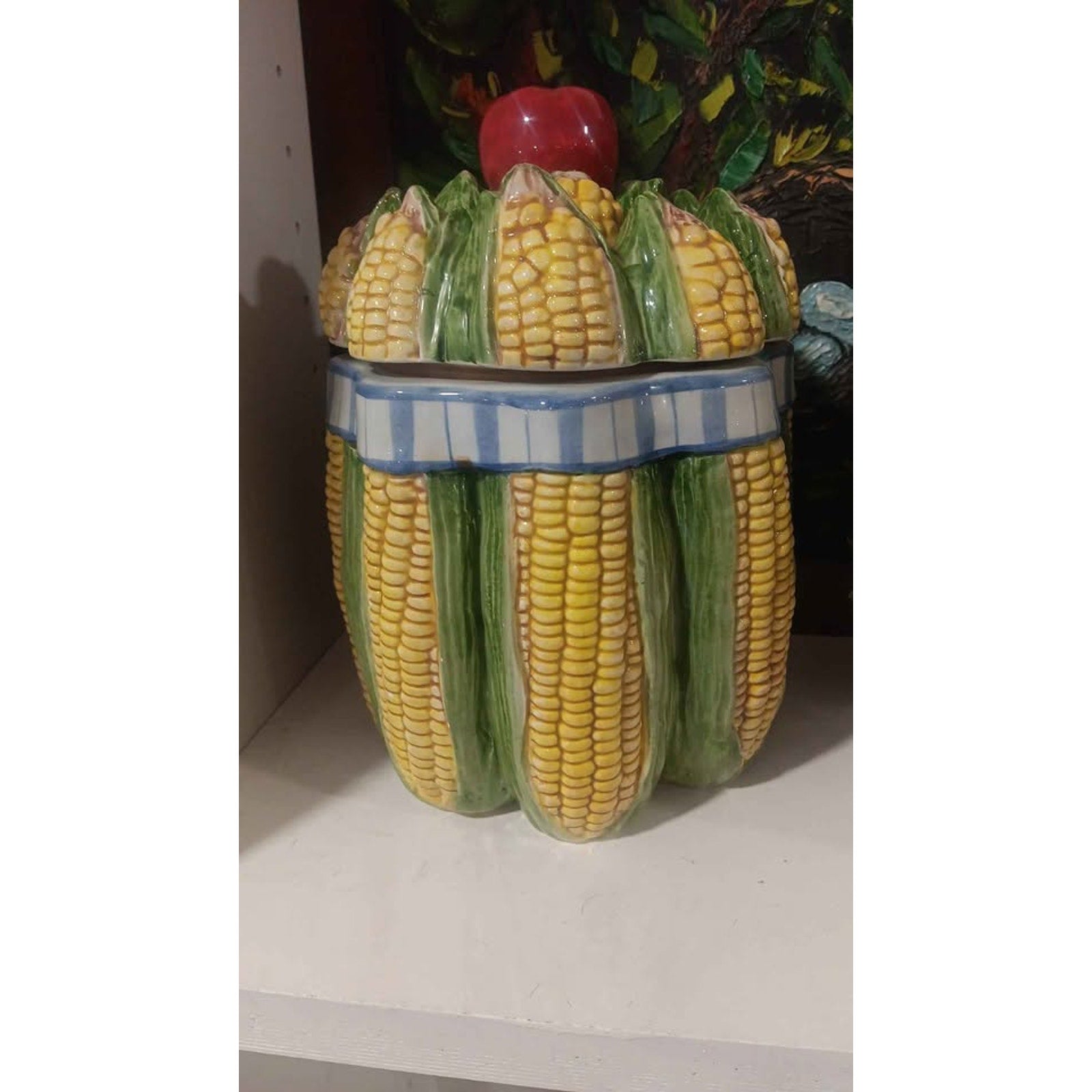 Fitz and Floyd Classics Corn on The Cob  Vegetable Canister Cookie Jar