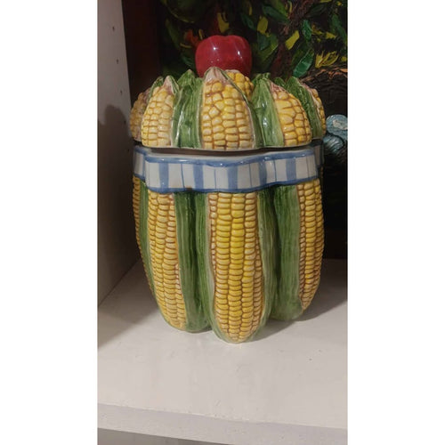 Fitz and Floyd Classics Corn on The Cob  Vegetable Canister Cookie Jar