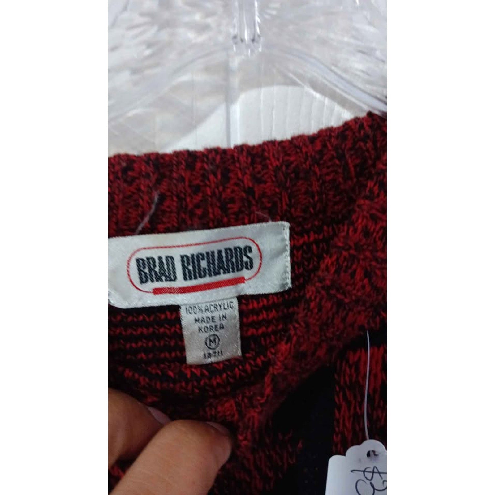 Vintage Brad Richards Red and Black Sweater Size Medium