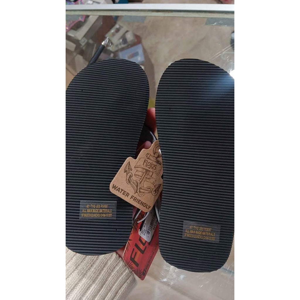 Flojos Black Sandals Flip Flops Size 9 New