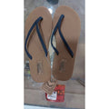 Flojos Navy Tan Sandals Flip Flops Size 9 Arch Support
