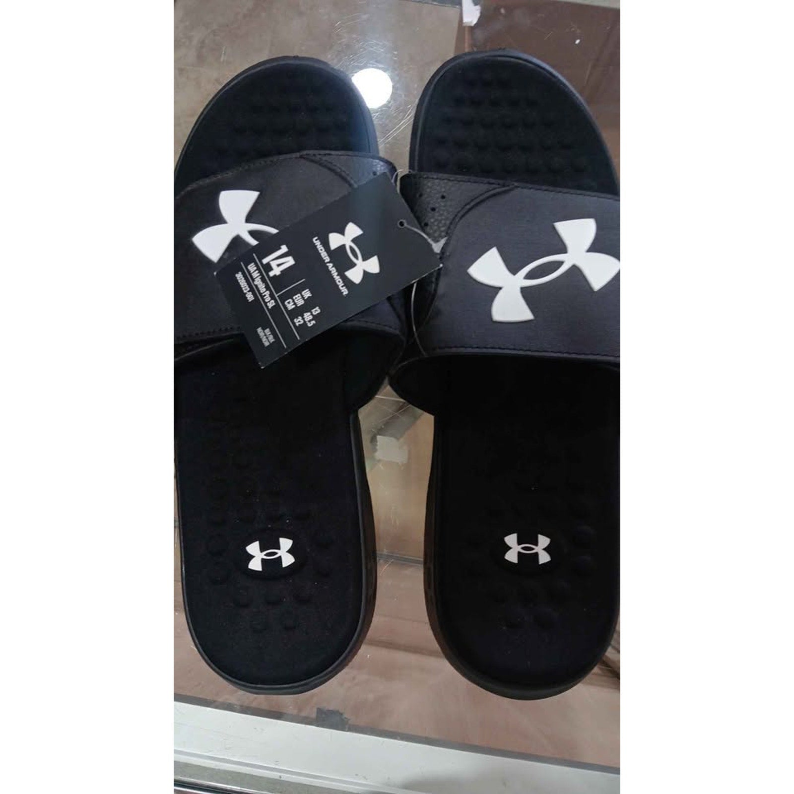 Men's Under Armour Black Sandals Size 14