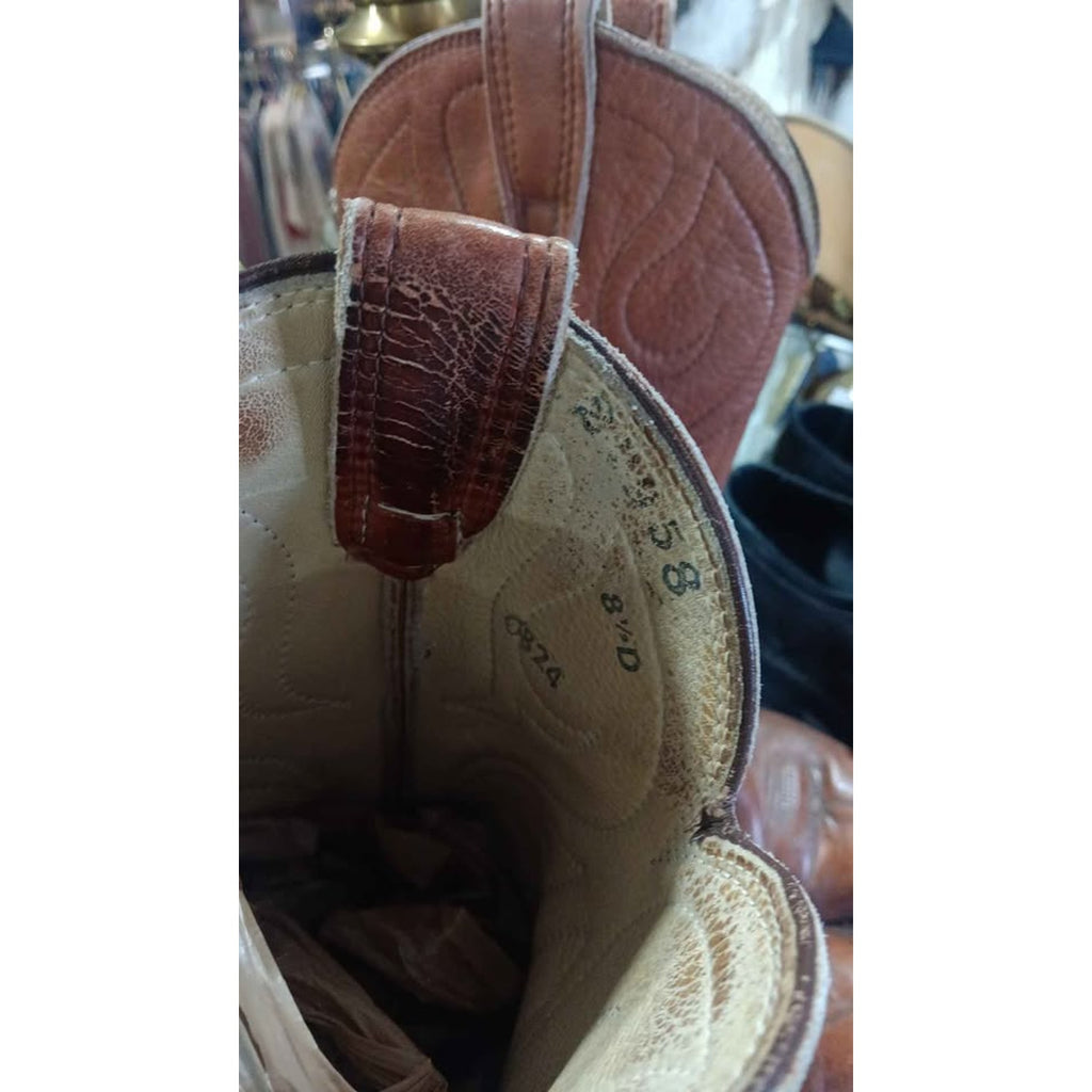 Vintage 1977 Stewart Boot Co Cowboy Boots Size 8.5