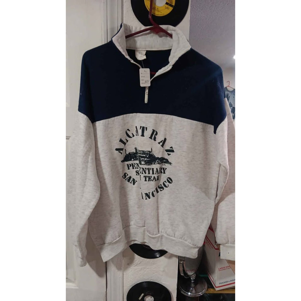 Vintage Mens Alcatraz Penitentiary Swim Team San Francisco Sweatshirt Size XL