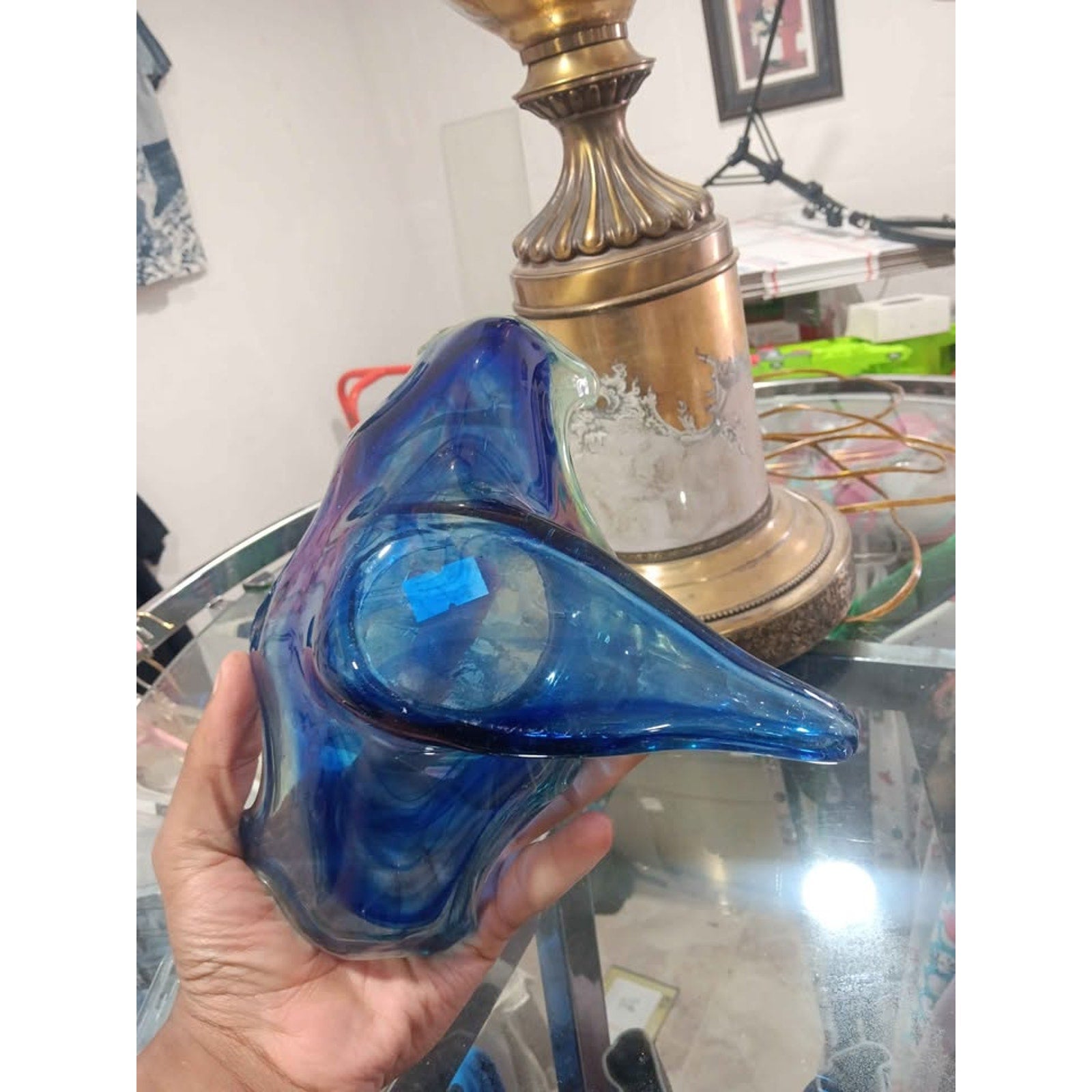 Vintage Colbalt Blue Decorative Art Glass