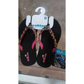 New Cobian Kids Leopard Sandals Flip Flops Size 4/5