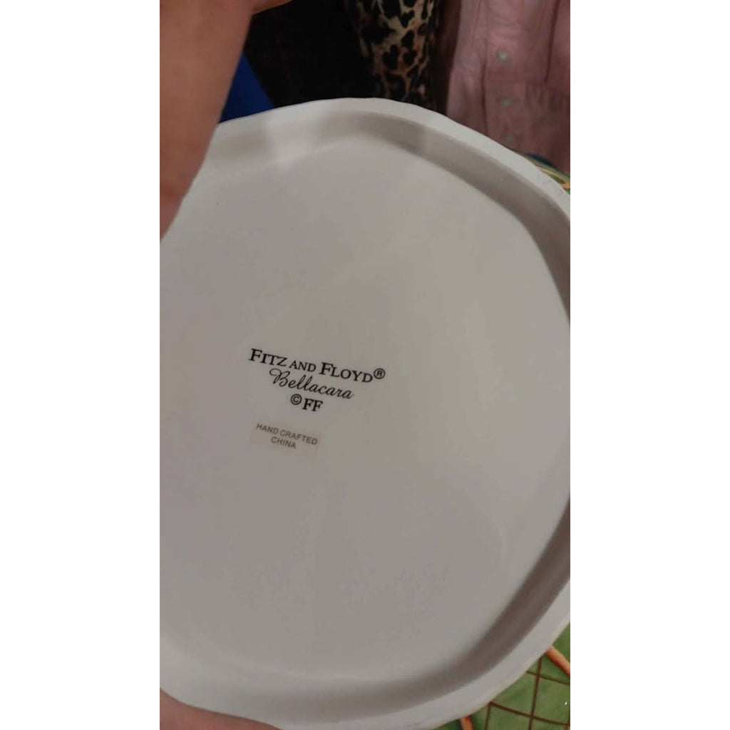 Fitz And Floyd "Bellacara" Soup Tureen Bowl Handpainted Red Bird On Top Of Lid!