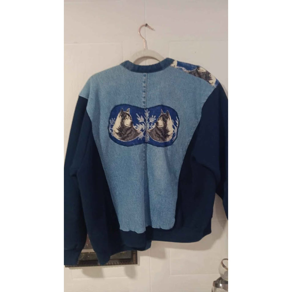 Vintage Artic Wolf Fruit of the Loom Jacket Size XL