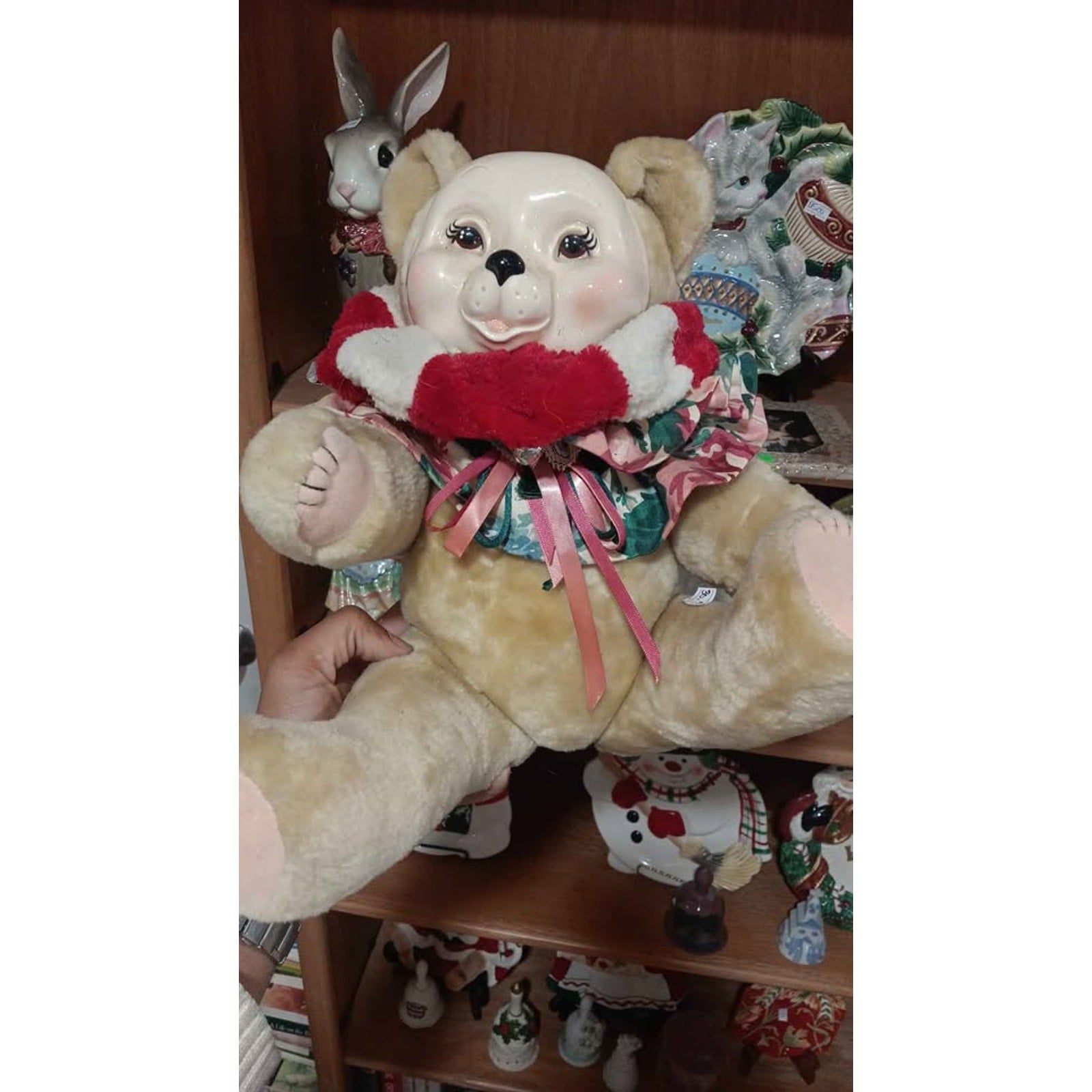 Vintage  Just Ducky The Bandbox Bears 1991 Plush Teddy Bear Poseable 18"