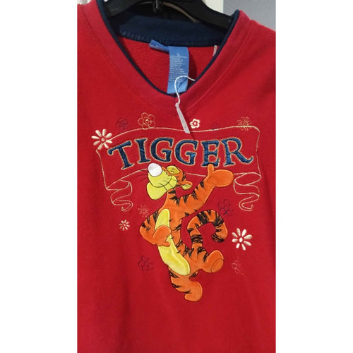 Disney Dancing Tiger Unisex Large Men’s Women’s Fleece Sweater Red
