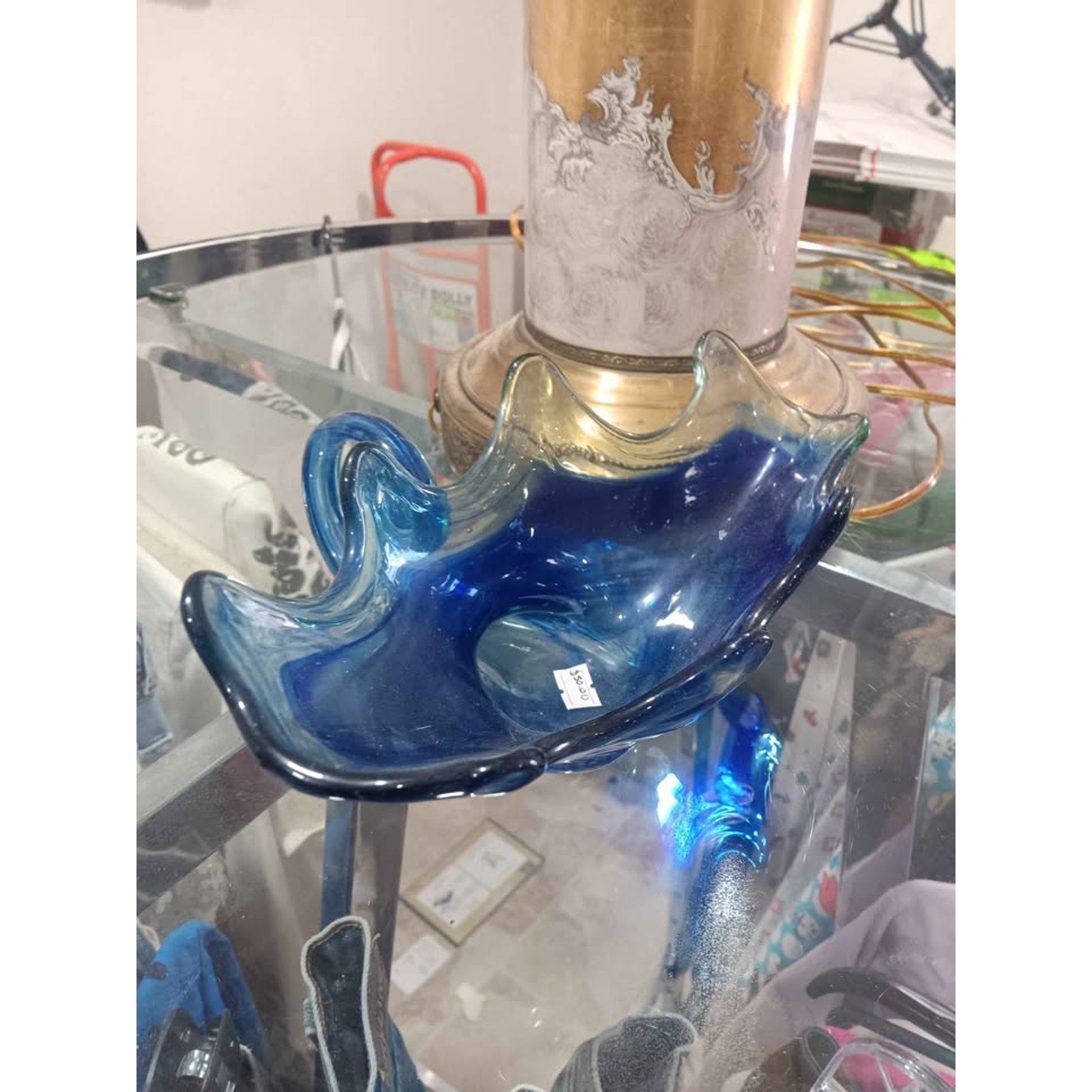 Vintage Colbalt Blue Decorative Art Glass