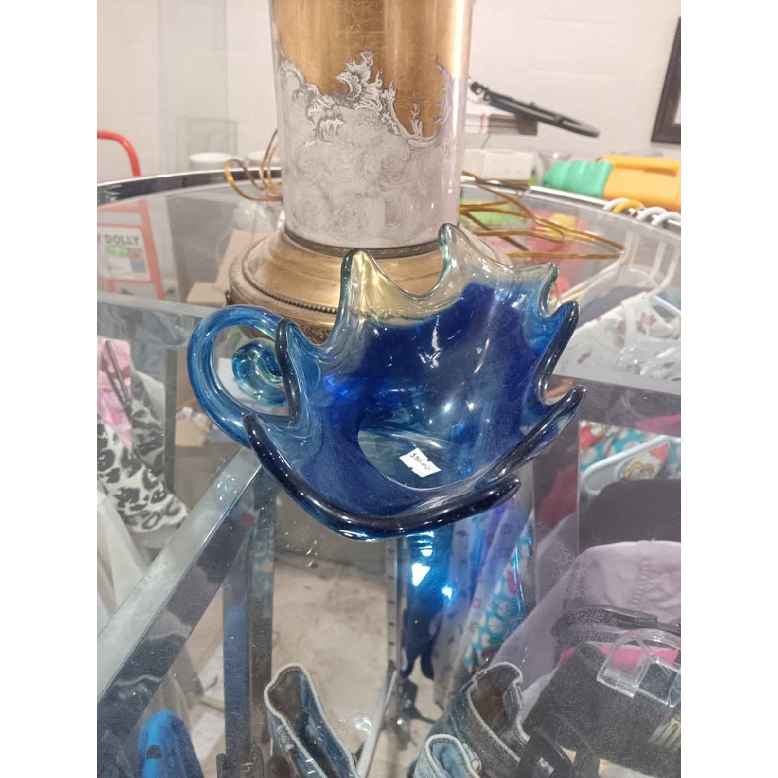 Vintage Colbalt Blue Decorative Art Glass