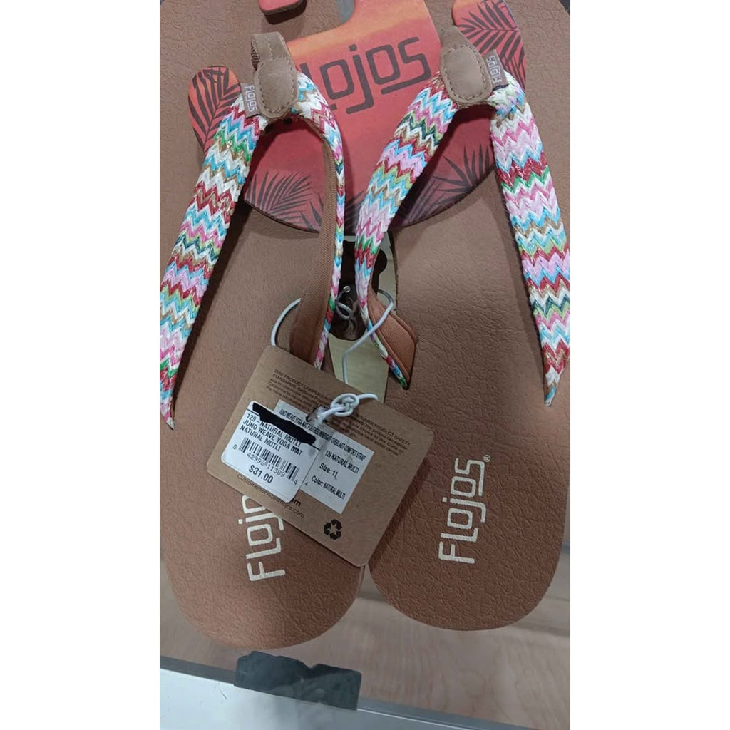 Womens Flojos Sandals Natural Multi Yoga Size 11