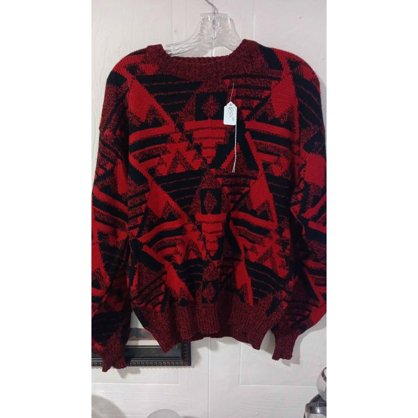 Vintage Brad Richards Red and Black Sweater Size Medium