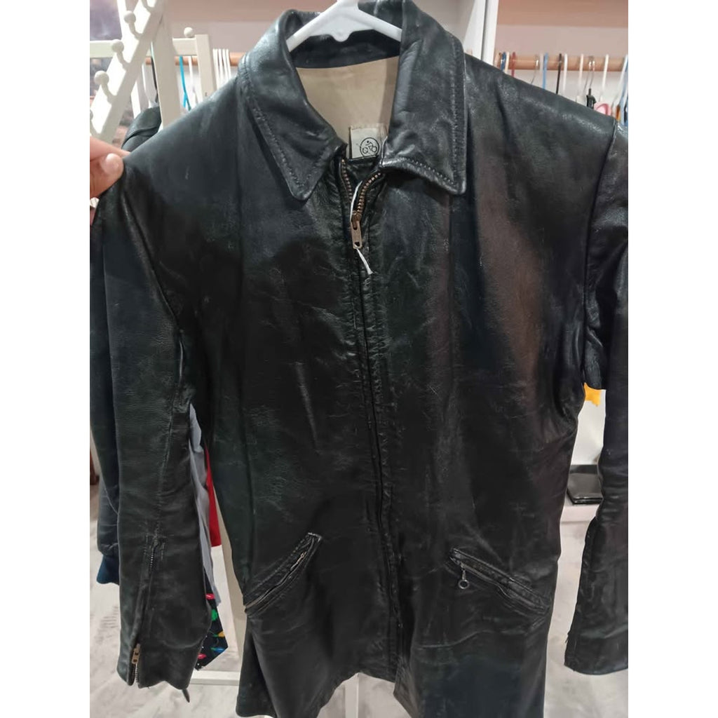 Vintage  Wheels of Man Leather Jacket Size Small