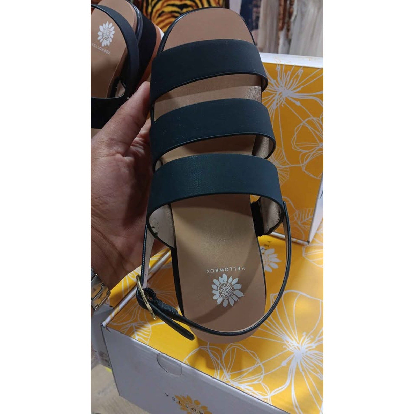 New Yellowbox Andaya Black Sandals Sizes 7.5