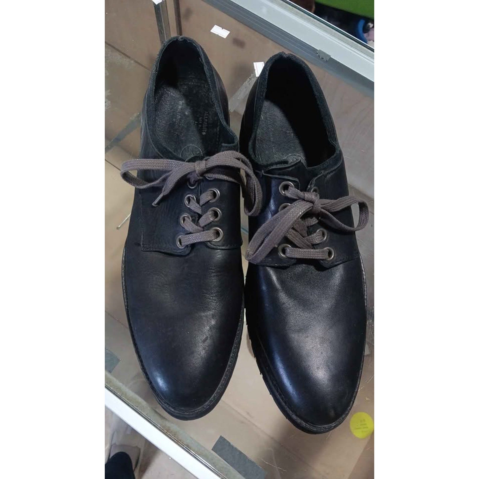 Men's All Saints Black Leather Dress Shoe Size 45