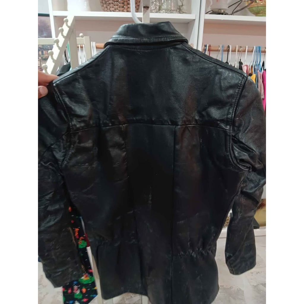 Vintage  Wheels of Man Leather Jacket Size Small