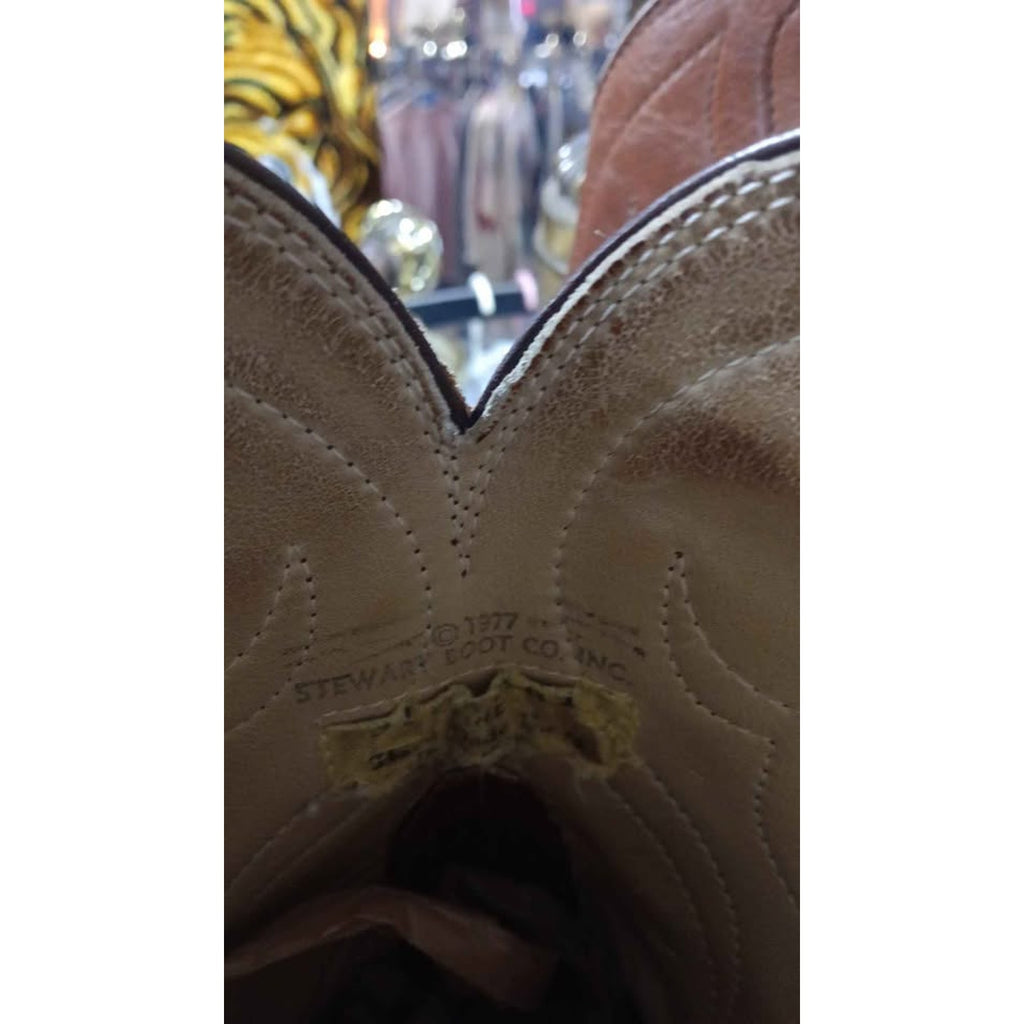Vintage 1977 Stewart Boot Co Cowboy Boots Size 8.5