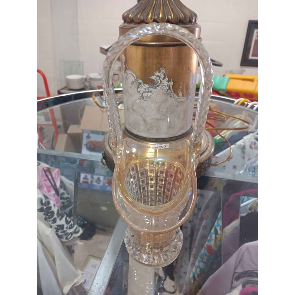 Vintage Crystal Carnival Glass